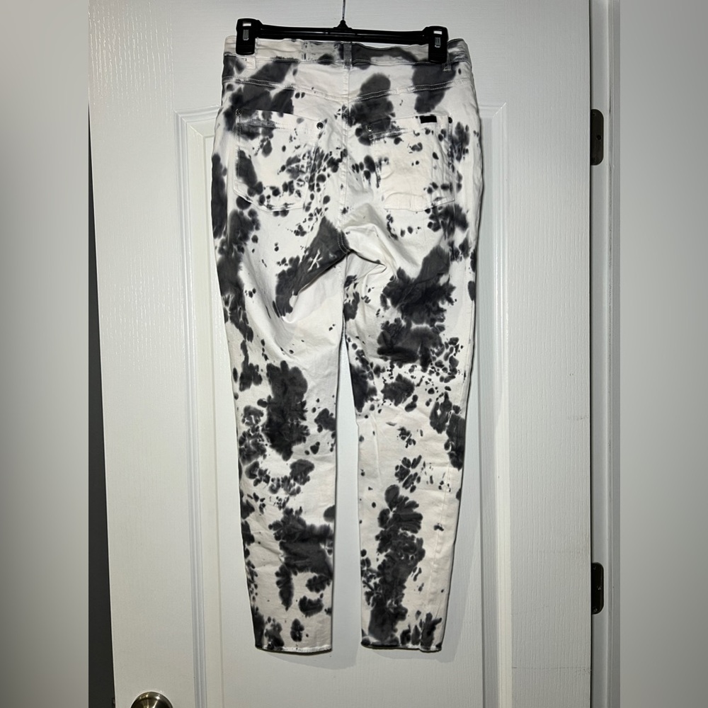 HUE DENIM Mod Modern Denim High Rise Skimmer Tie Dye. Size Small - Picture 5 of 8